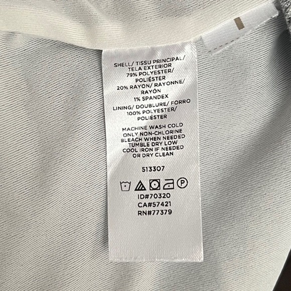 Ann Taylor Dress Women XS Tall Gray Shift Fold Over High Neck Neutral Minimalist - Picture 9 of 9